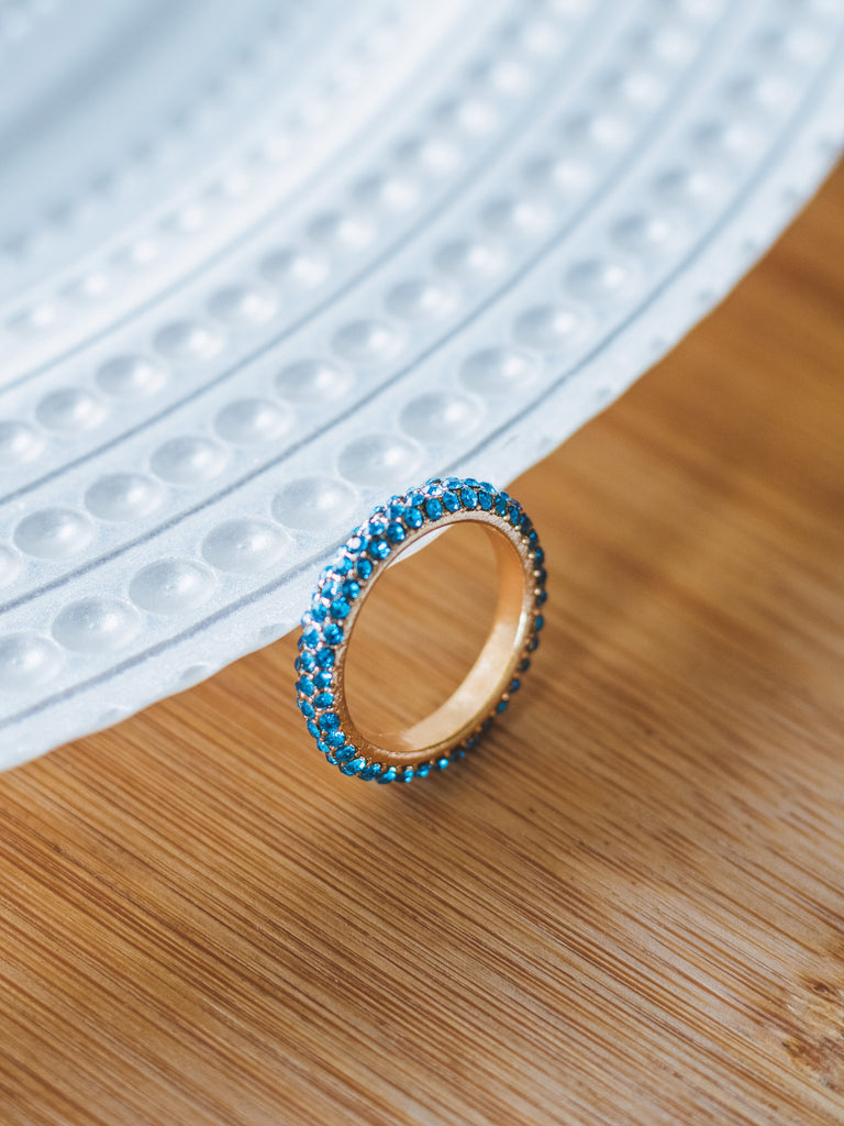 Azure Crystal Ring